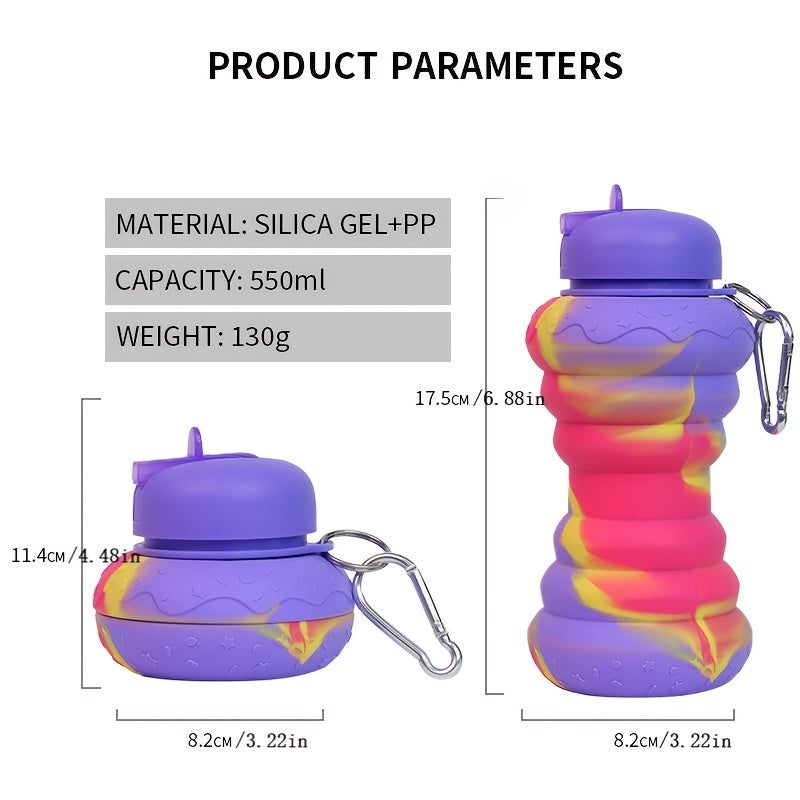 Foldable Water Bottle Portable Silicone Cup for Outdoor Camping Travel