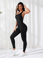 Women's High Elastic Yoga Jumpsuit Solid Color