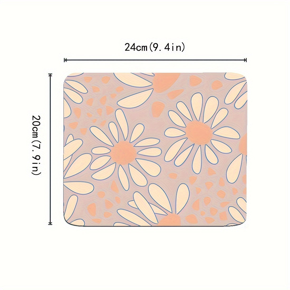 Pink Floral Small Desktop Mouse Pad Office Home Computer Accessories