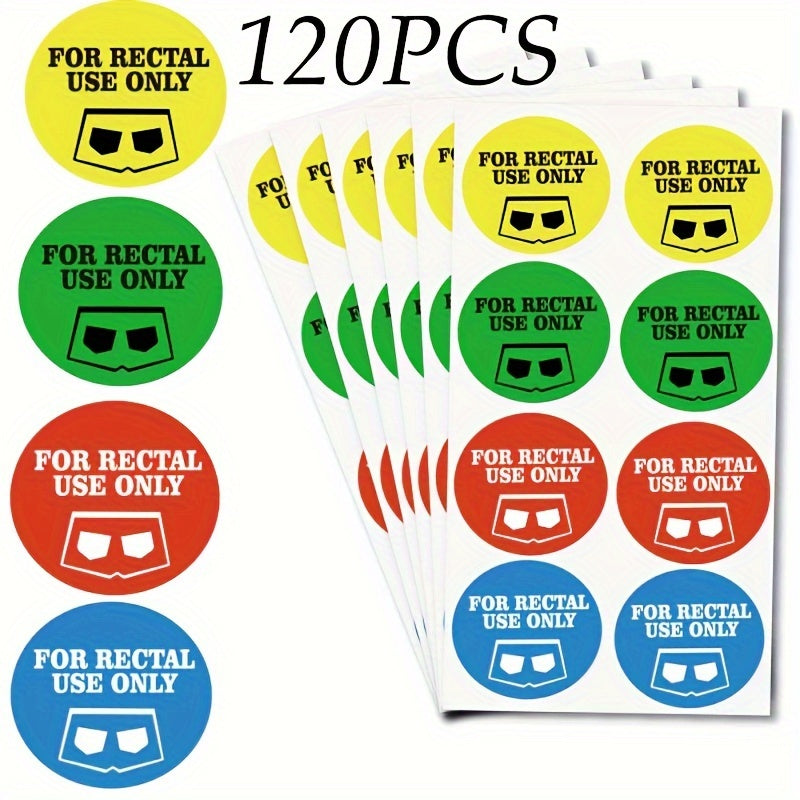 120pcs Rectal Sticker Fun Joke Labels 38cm Top Labels