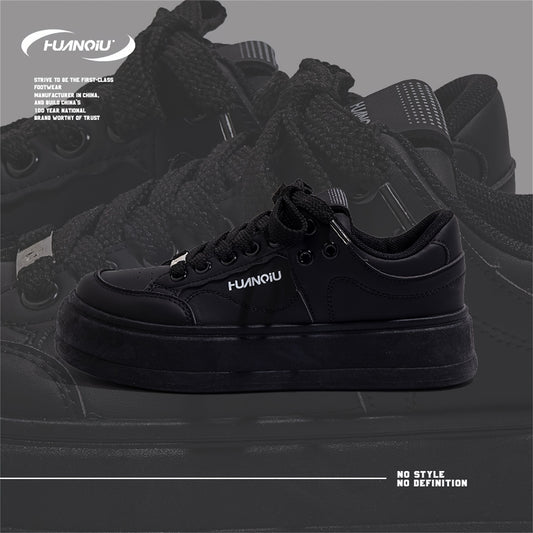 Women's Lace-up Non-slip Skate Shoes - Comfy Low Sneakers