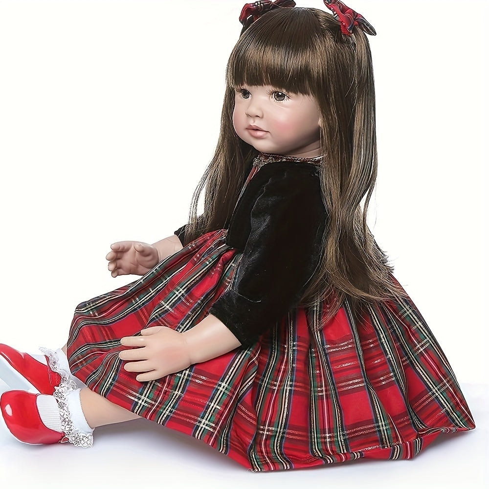 24" Soft Silicone Vinyl Reborn Baby Dolls Realistic Newborn Girl Toy