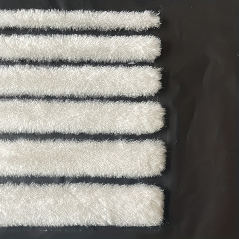 1pc Rex Rabbit Fur Strip Christmas Decoration Cape DIY Accessories
