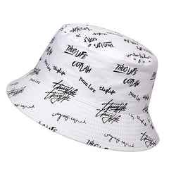 Letter Print Reversible Men's Bucket Hat