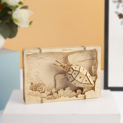 3D Children's Wooden Jigsaw Puzzle DIY Science Theater Handcraft Kit