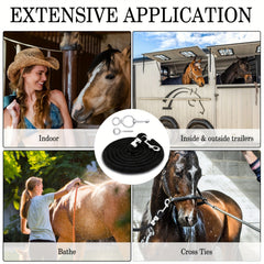 5m Horse Braided Nylon Rope Stainless Steel Equestrian Training Equipment