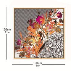 Flower & Chevron Bandana Silk Tube Top Scarf Wrap