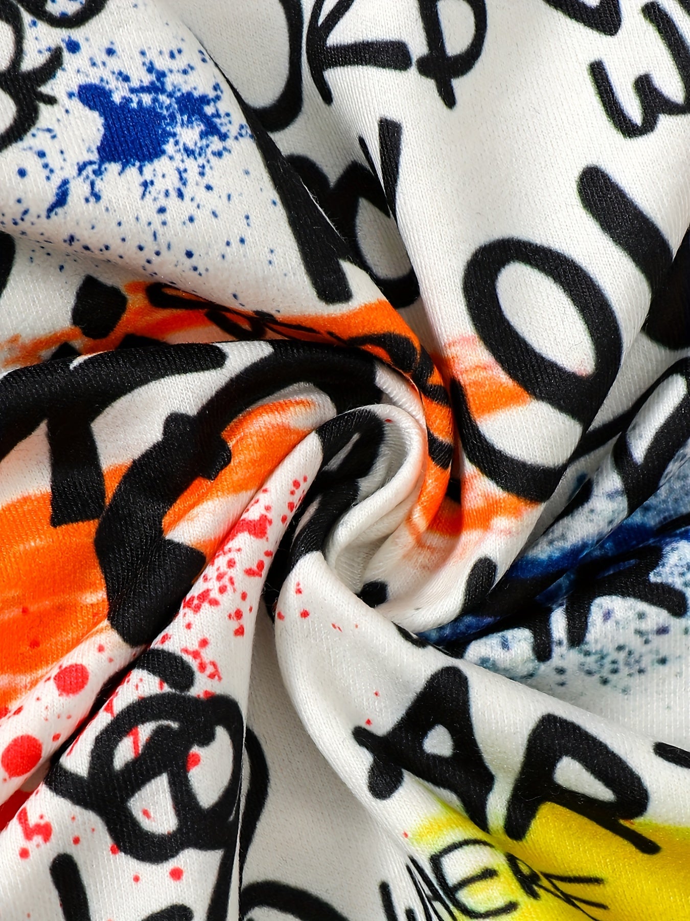 Boy's Graffiti Outfit 2pcs Set Street Style Kid's Clothes
