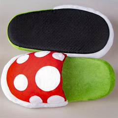 Polka Dot Pattern Slippers Plush Lined Warm Home Shoes