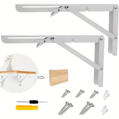 2pcs Folding Triangle Bracket Heavy Duty Cold Rolled Steel