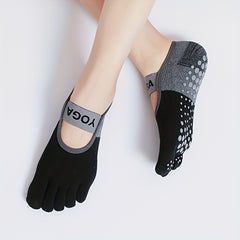 Women's Five Toe Yoga Socks Non slip Pilates Socks