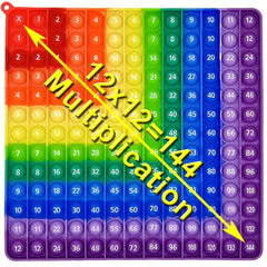 9x5 12x12 Multiplication Push Bubble Pop Fidget Math Big Size Toys
