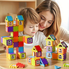 Large Particle House Building Blocks Set