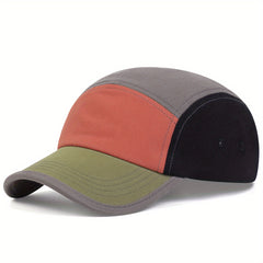 Unisex Multicolor Sunshade Baseball Cap with Letter Embroidery
