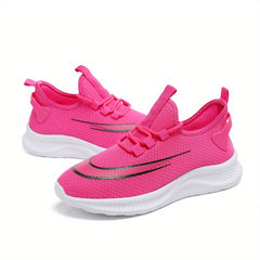 Women's Lace Up Running Shoes Breathable Athletic Sneakers