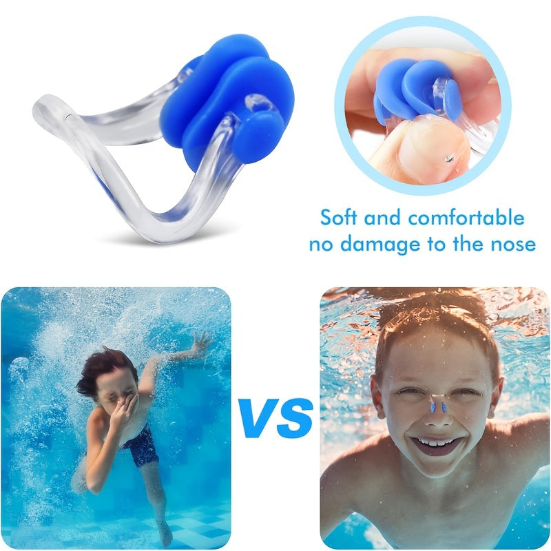 4pcs 2.2" Silicone Nose Clip for Swimming - Men Women