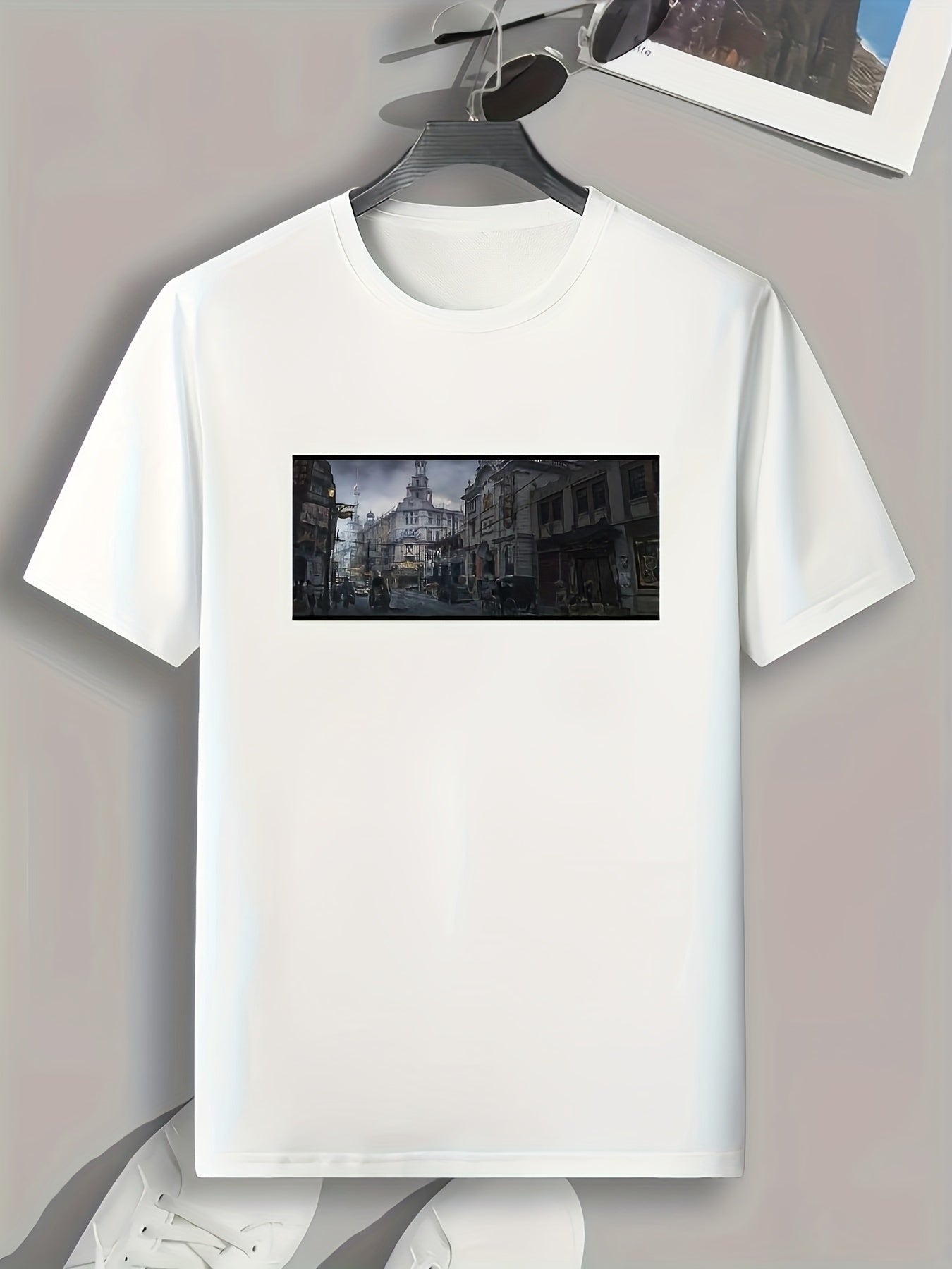 Street Print Men's Comfy T shirt Active Stretch Tee