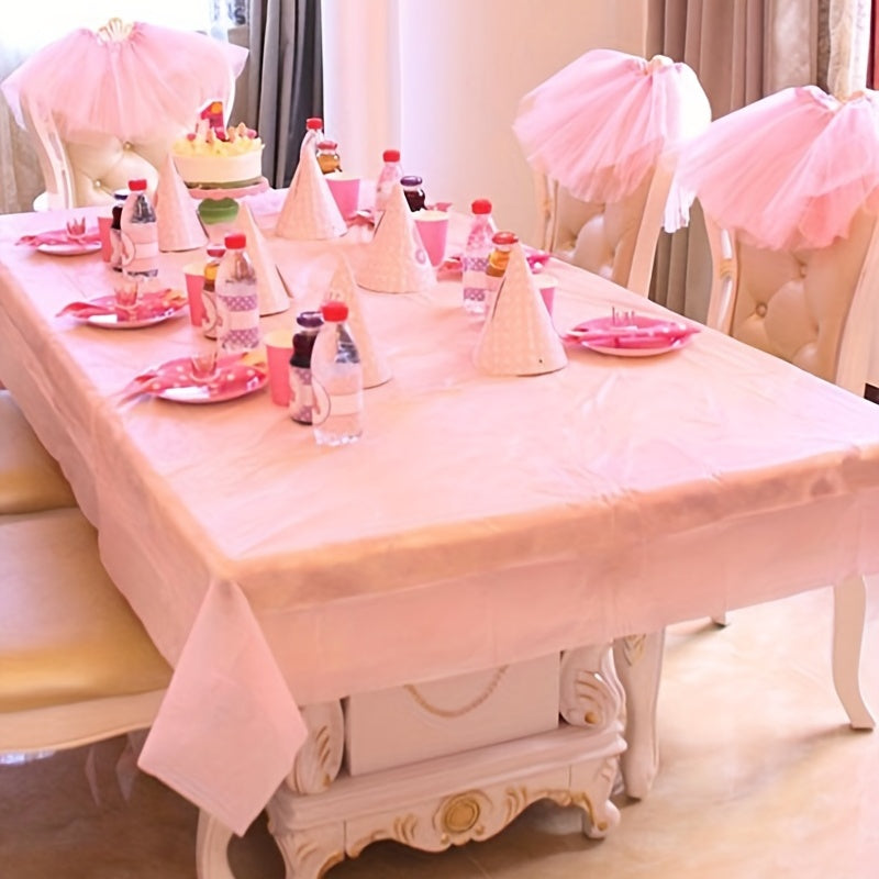 Disposable Plastic Tablecloth for Parties - Convenient and Durable