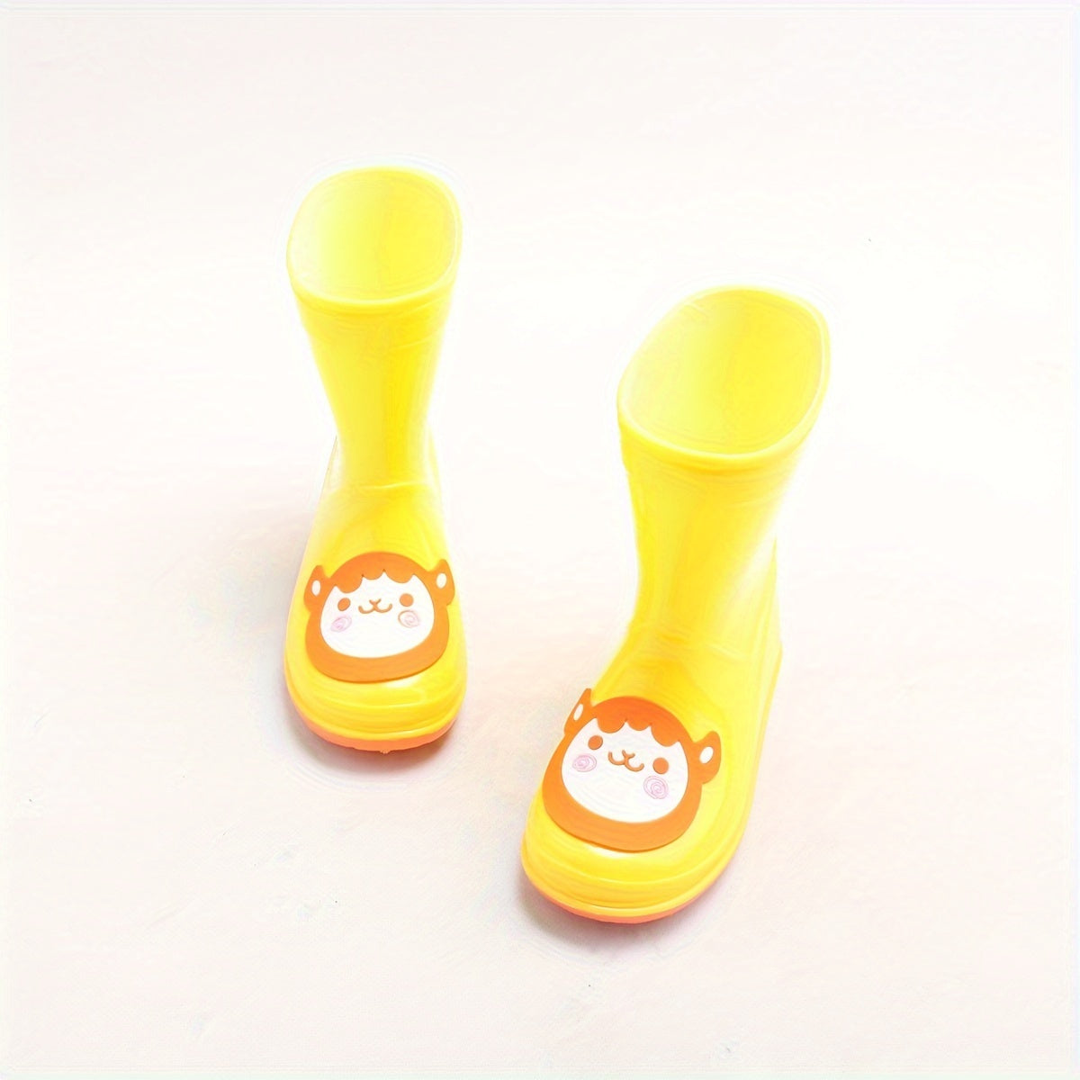 Girls Animal Decorated Solid Rain Boots Slip On Non-slip Waterproof Shoes