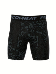 Men's Camo Compression Pants Quick Drying Workout Shorts