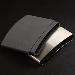 Men's Portable Cigarette Box with Arch Partition Design