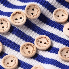 50pcs Retro Clothing Sewing Buttons DIY Wooden Decorative Buttons
