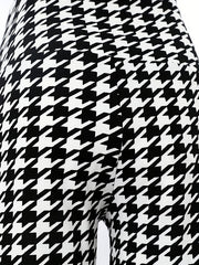 Houndstooth Wide Leg Pants High Waist Casual Spring Summer Women's Clothing