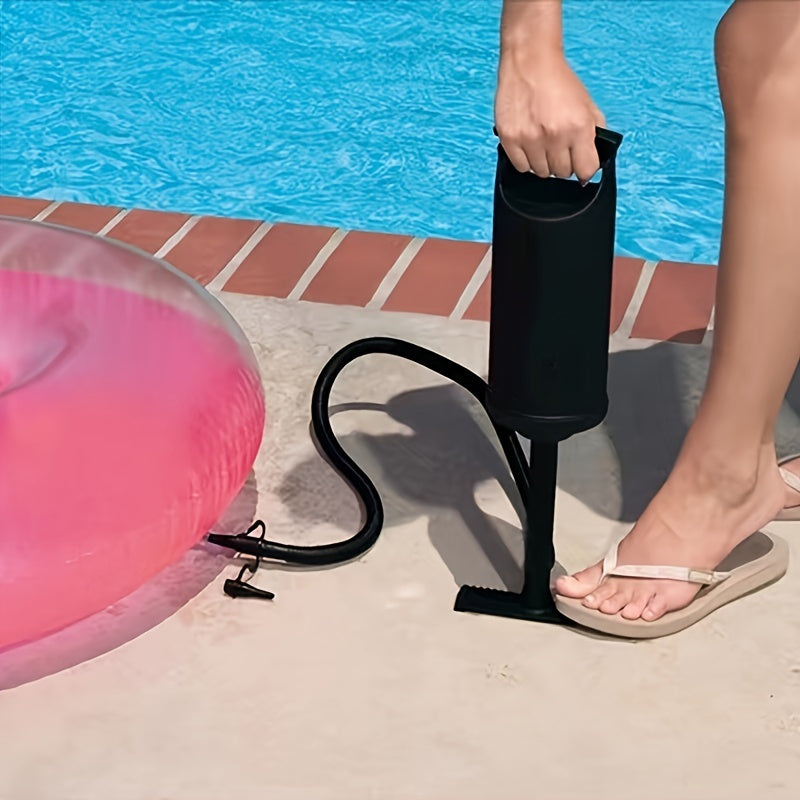 Portable Manual Air Pump with Extended Hose for Inflatables