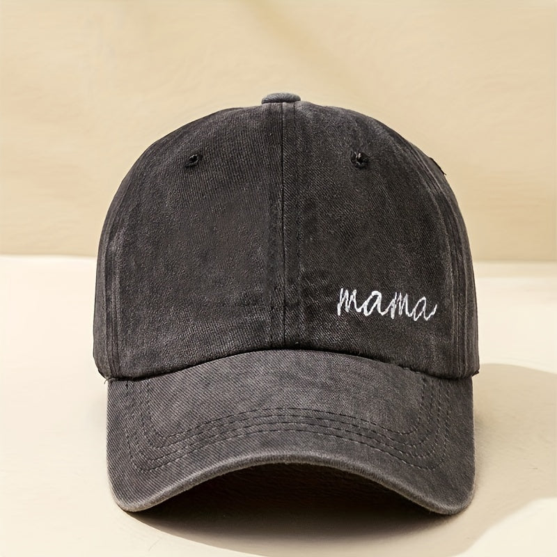 Unisex Sunshade Adjustable Baseball Cap MAMA Embroidery