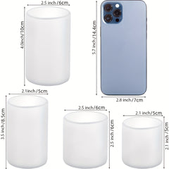 Silicone Cylinder Candle Molds 4pcs Pack 10 & 7 & 5cm