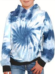 Tie Dye 3D Print Hooded Sweatshirt for Boys and Girls