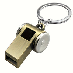 Retro Style Wire Whistle Key Chain Outdoor Lifesaving Referee Whistle