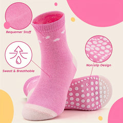 10pairs Baby Girls Kids Non slip Socks Block Socks Toddler Indoor Socks