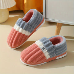 Men's Fleece Heel Wrapped Slippers, Assorted Colors