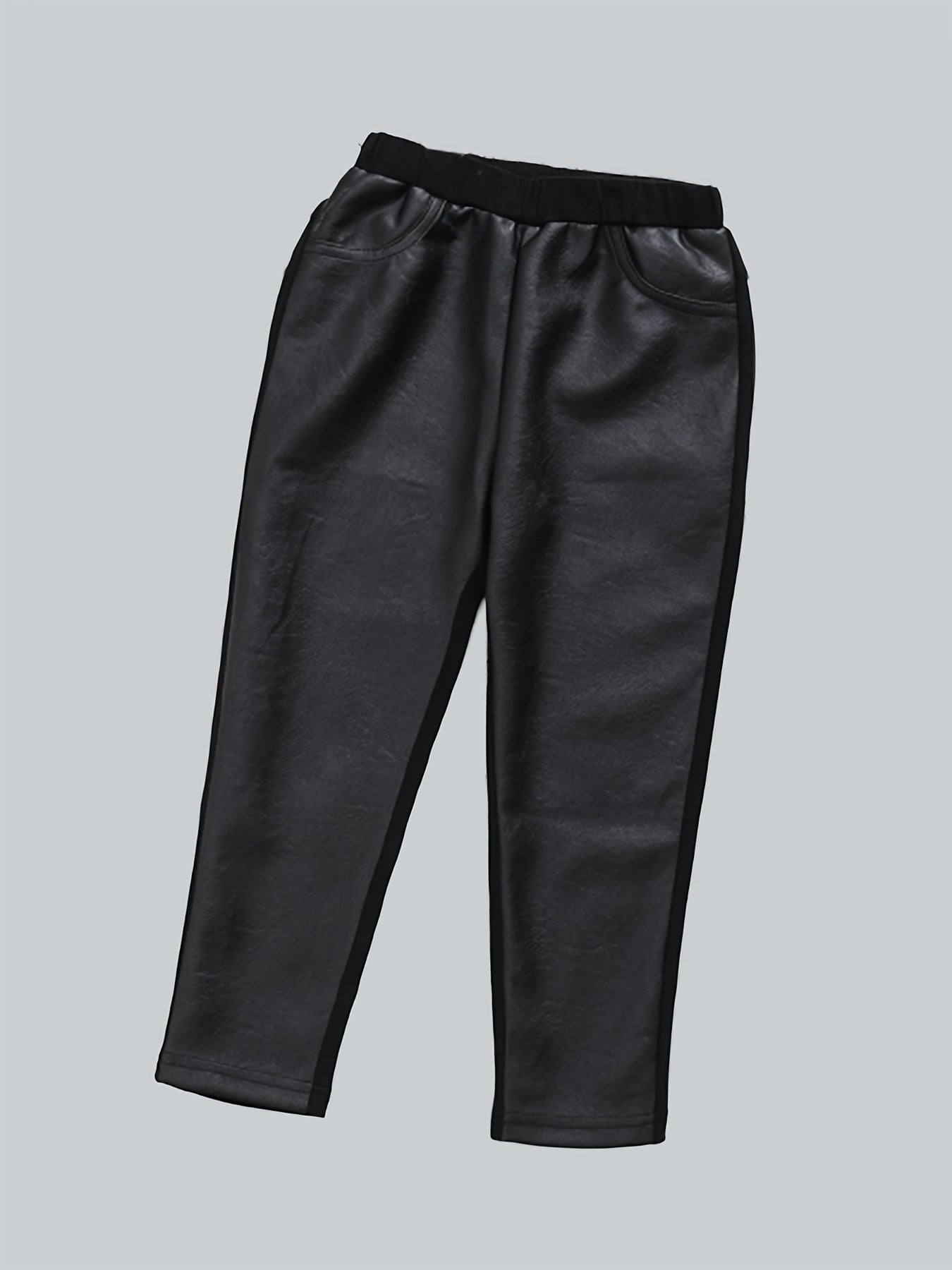 Boys Faux Leather Long Pants Spring Autumn Kids Clothing