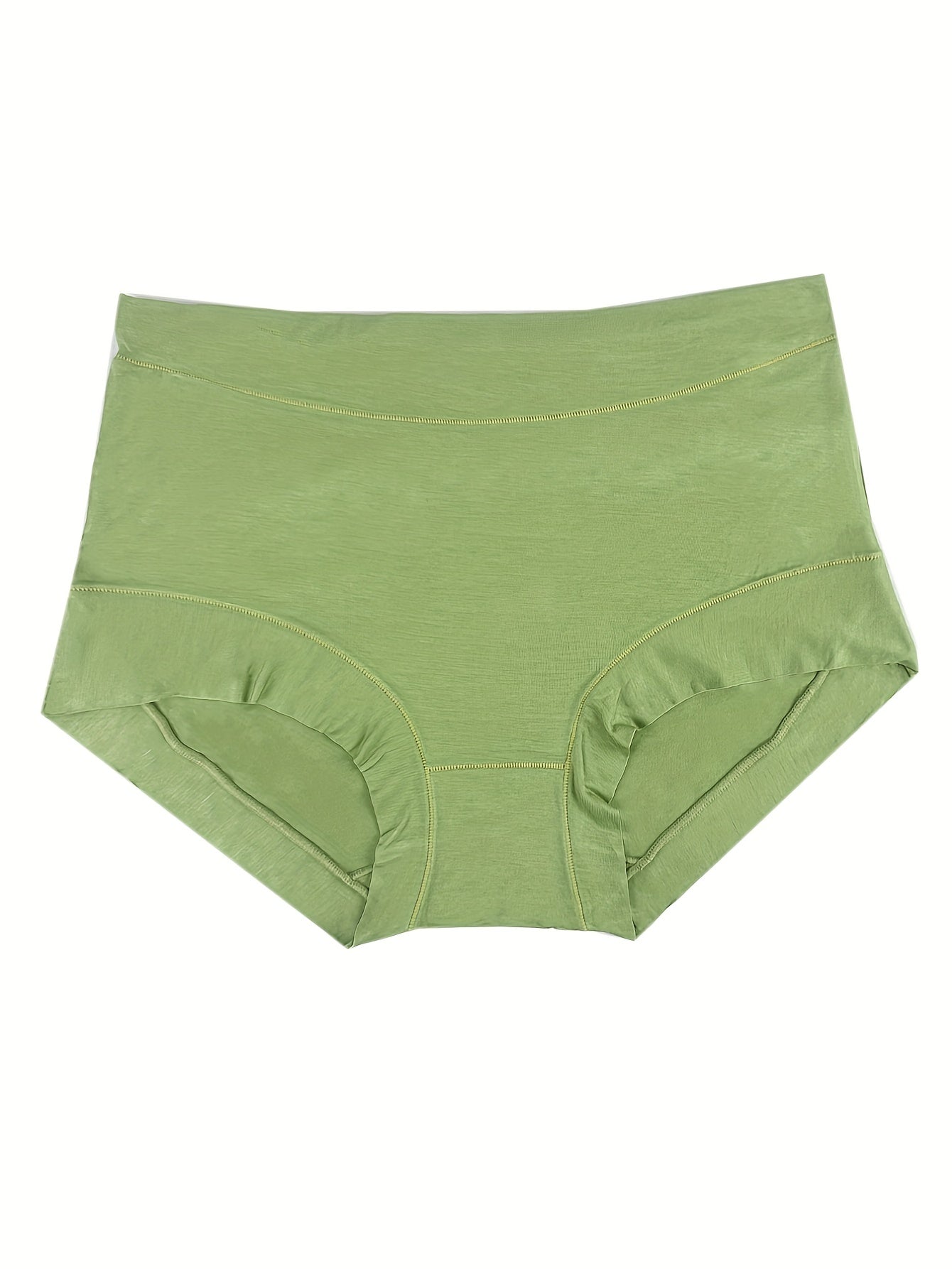 Panty Women's Plus Solid Soft Breathable Middle Waist Medium Stretch