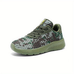 Boys Camo Sneakers Breathable Lightweight Lace Up Outdoors