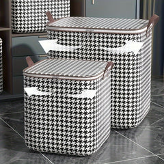 Quilts Storage Box with Lids & Handles - Storage Basket for Clothes Blankets