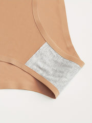 6pcs Seamless Solid Bikini Panties Breathable Intimates Women's Lingerie