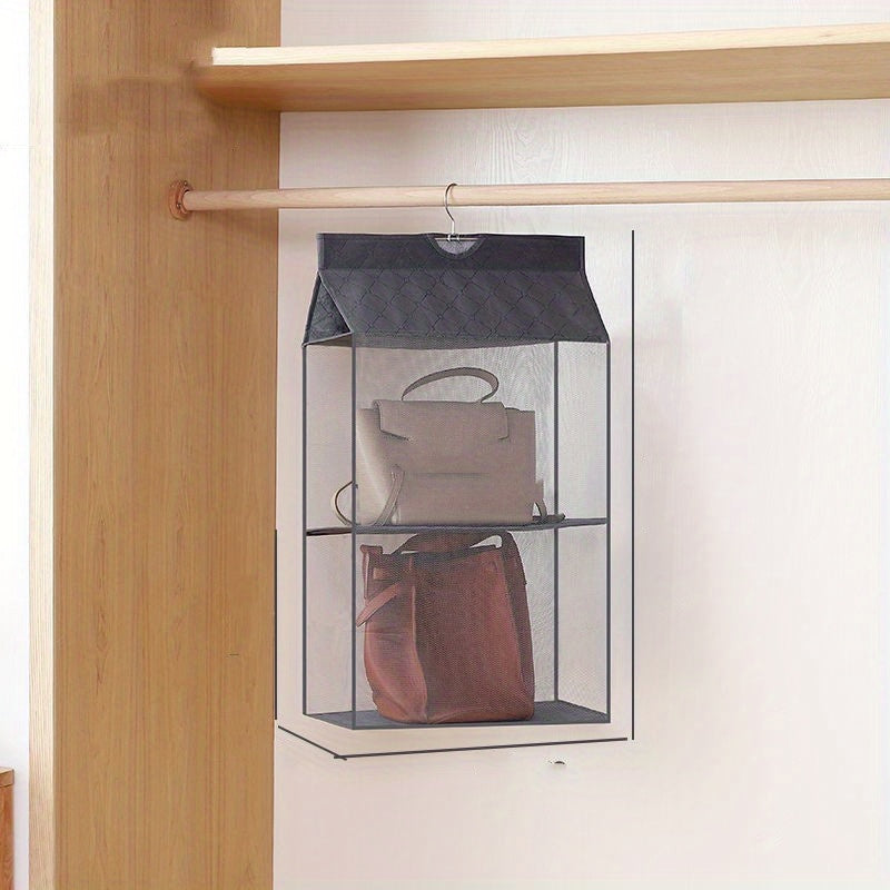 4-Layer Hanging Purse Organizer Closet Wardrobe Space Saving Bag