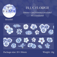 Small Garden Flower Collage Tape, 2m