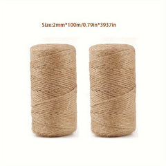 100m Hemp Rope Hand-woven DIY Thin Jute Retro Decor Bundle Rope