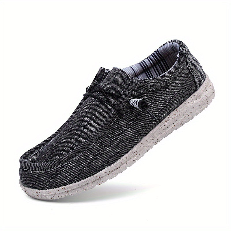 Men's Breathable Slip On Loafer Shoes Lightweight Canvas Sneakers