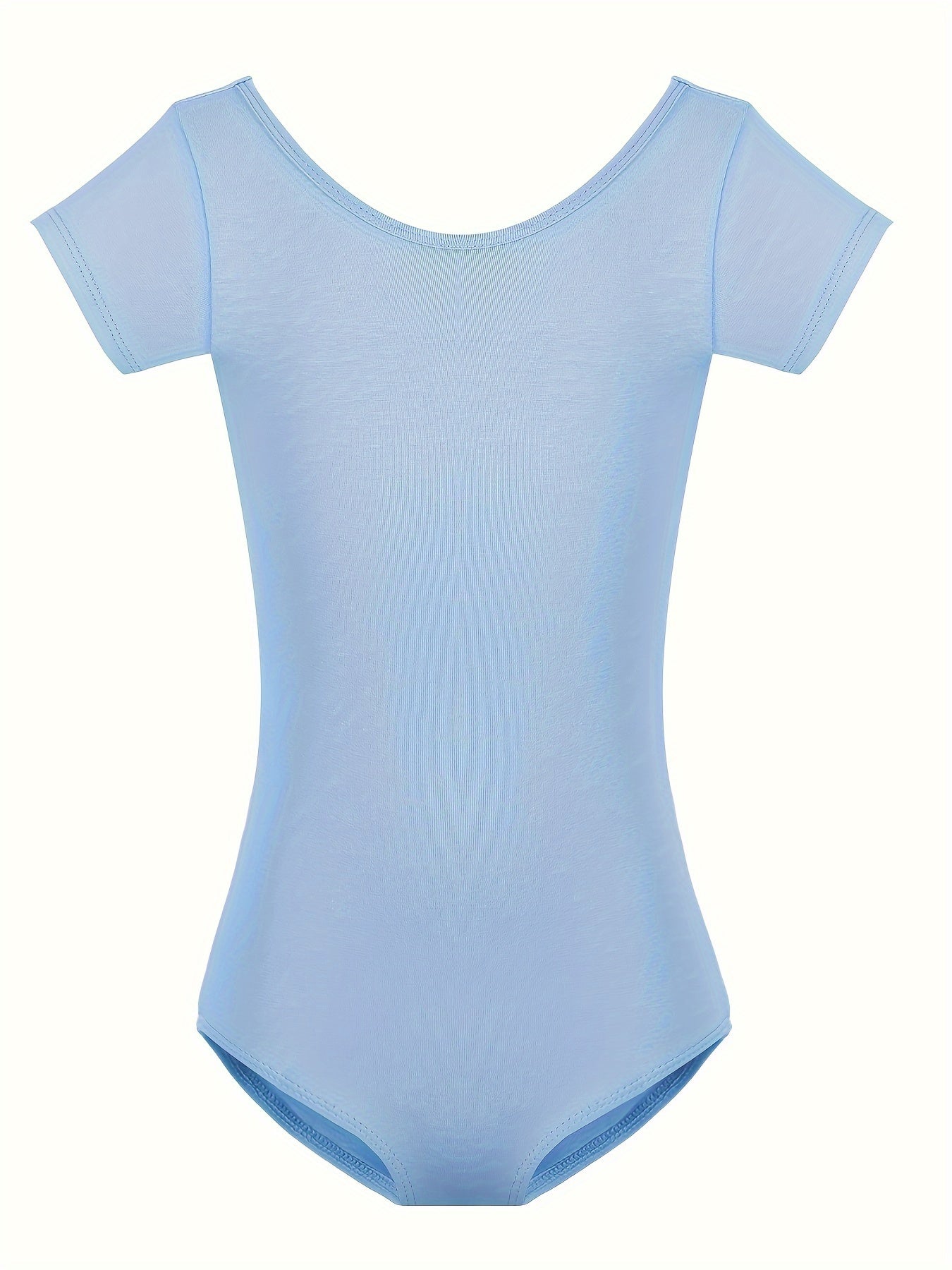 Girls Cotton Short Sleeve Ballet Leotard Romper