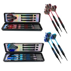 Soft Darts Set 18g Weight with 36 Extra Heads Tails Wings in Storage Box
