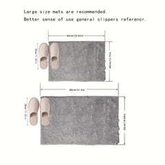 Chenille Bathroom Non-slip Rug for Kitchen Doorway Bedroom Bathroom Mat