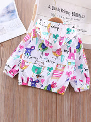 Toddler Girls Cartoon Animals Hooded Jacket Zipper Coat