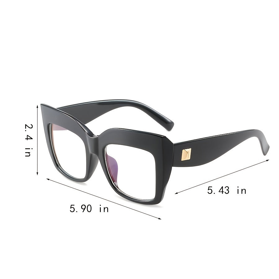 Leopard Cat Eye Glasses Clear Lens Women Eyewear