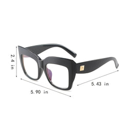 Leopard Cat Eye Glasses Clear Lens Women Eyewear