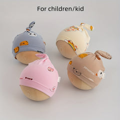 Unisex Baby Hat Spring Autumn Toddler Pullover Thin Cartoon Printed Cap